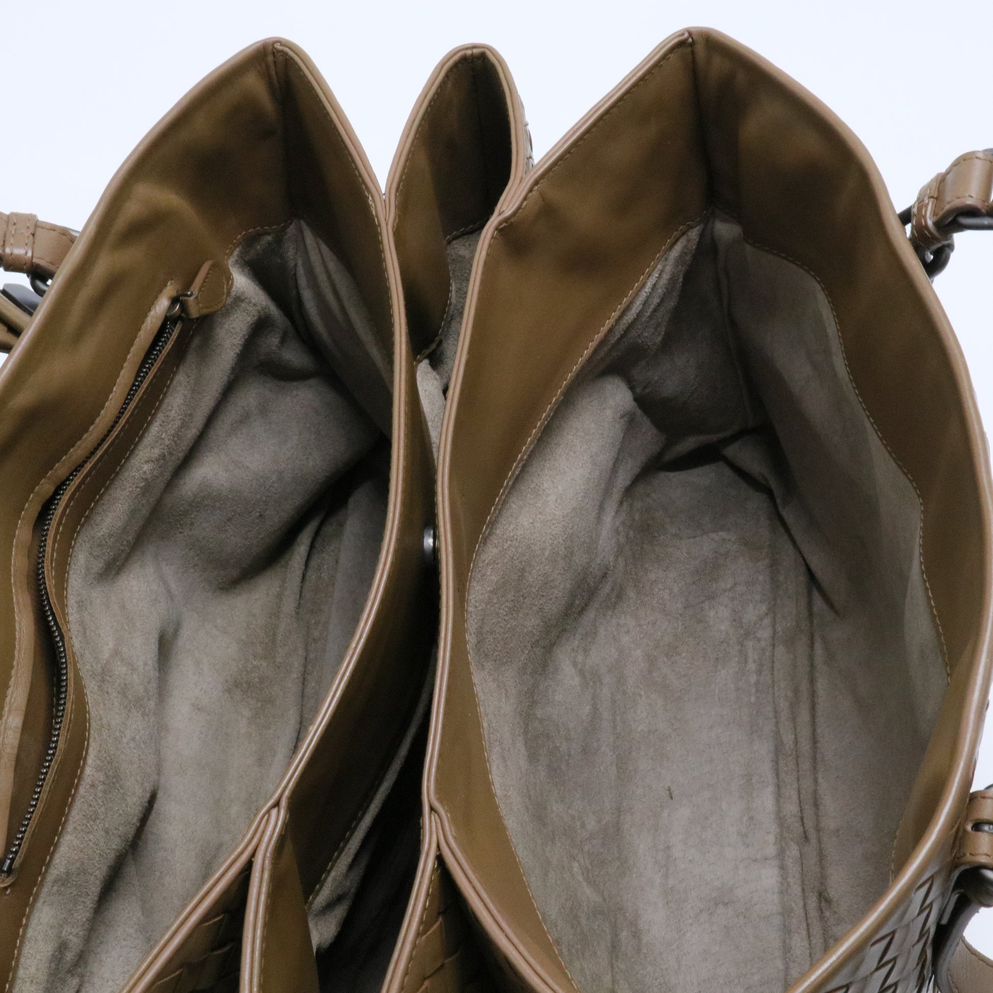 Bottega Veneta Brown Intrecciato Leather Medium Roma Tote