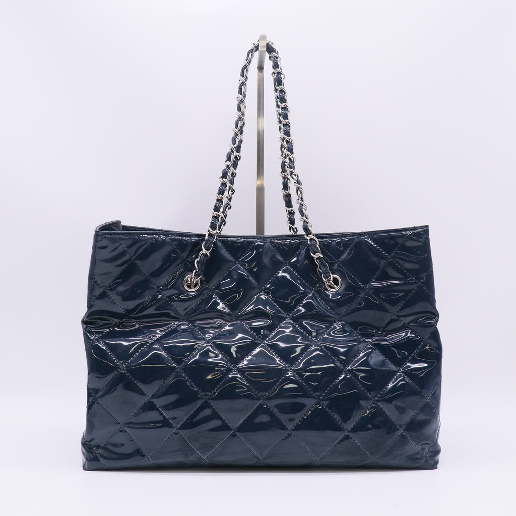 Chanel Tote Bag Vinyl Dark Navy B23671