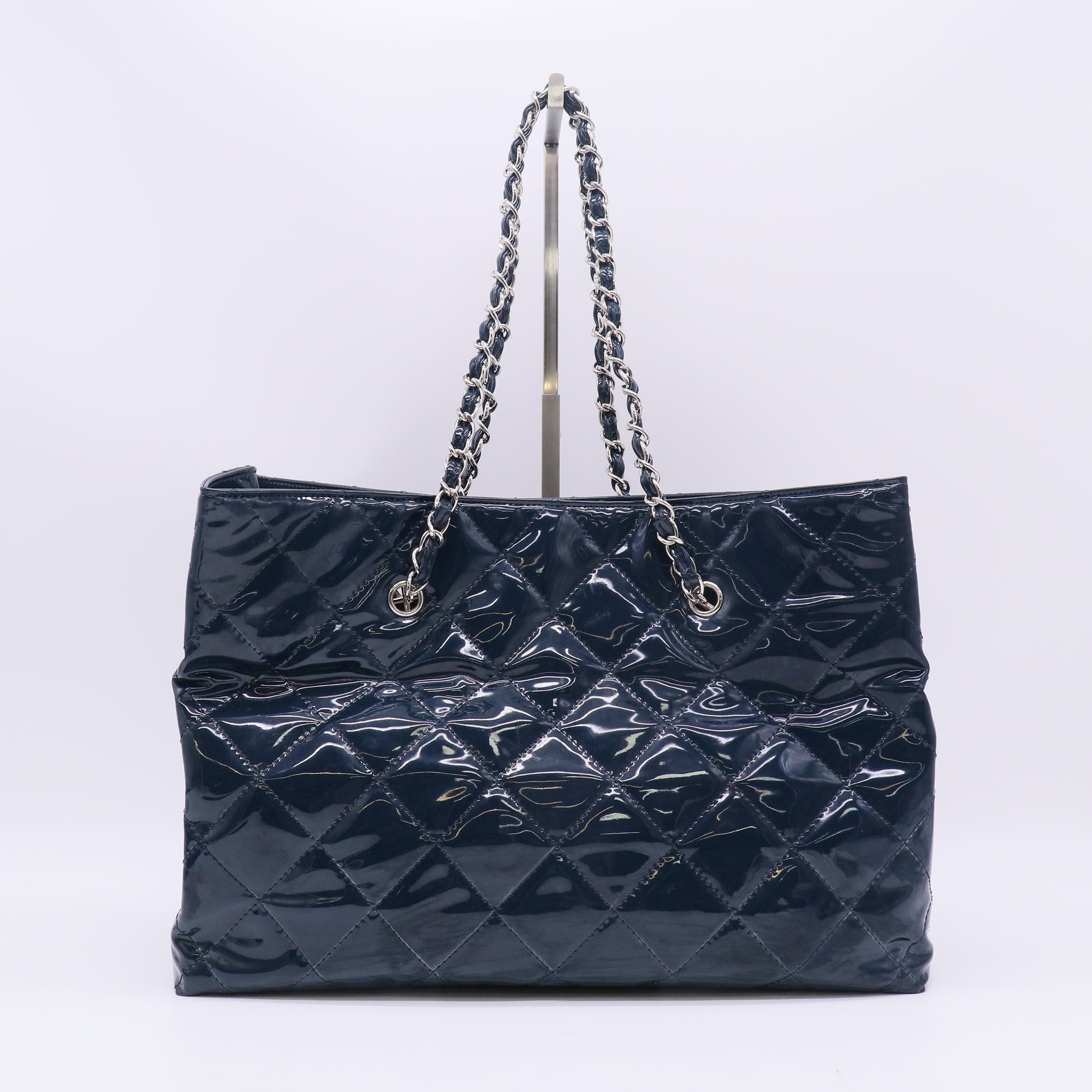 Chanel Tote Bag Vinyl Dark Navy B23671