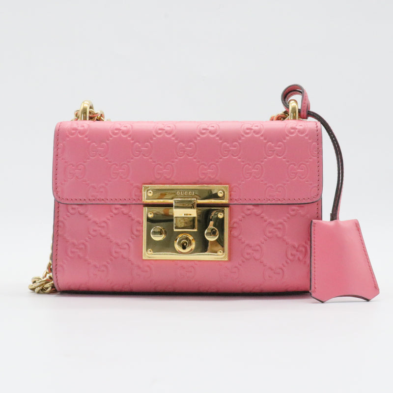 GG Signature Small Padlock Shoulder Bag