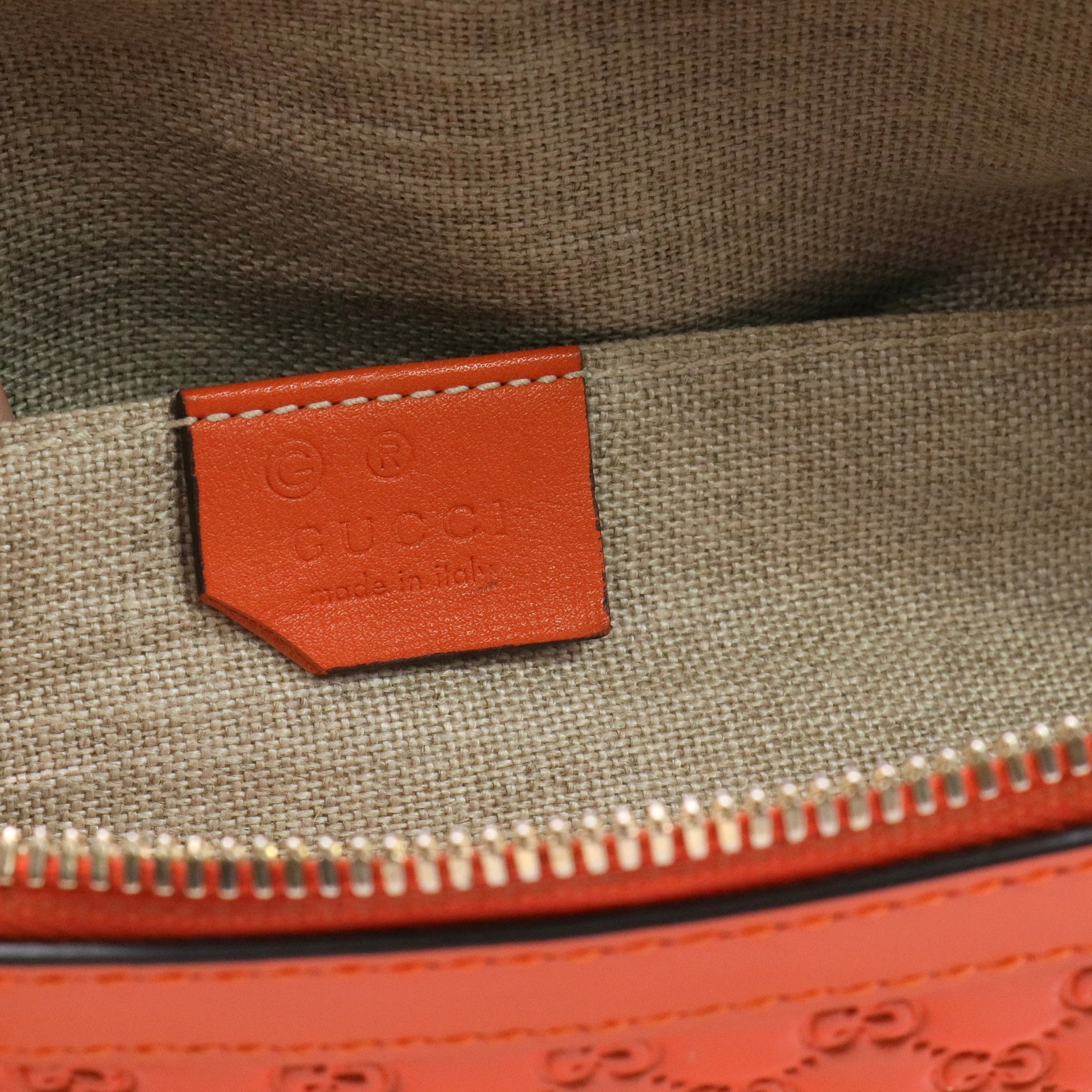Microguccissima Mini Dome Bag Sun Orange twins