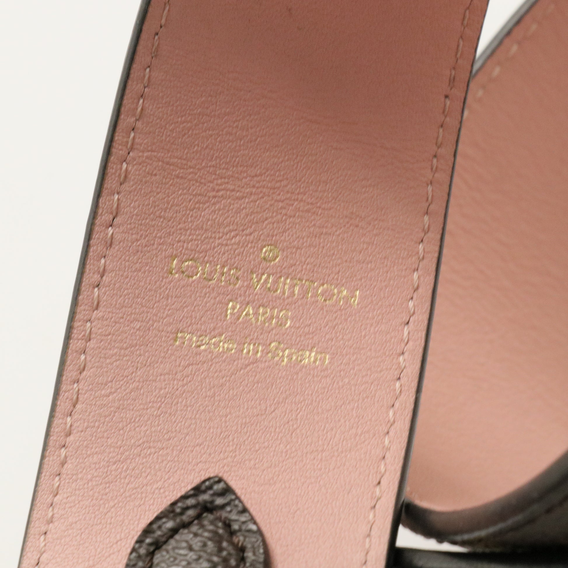 Adjustable Strap Monogram Canvas & Leather Rose Poudre