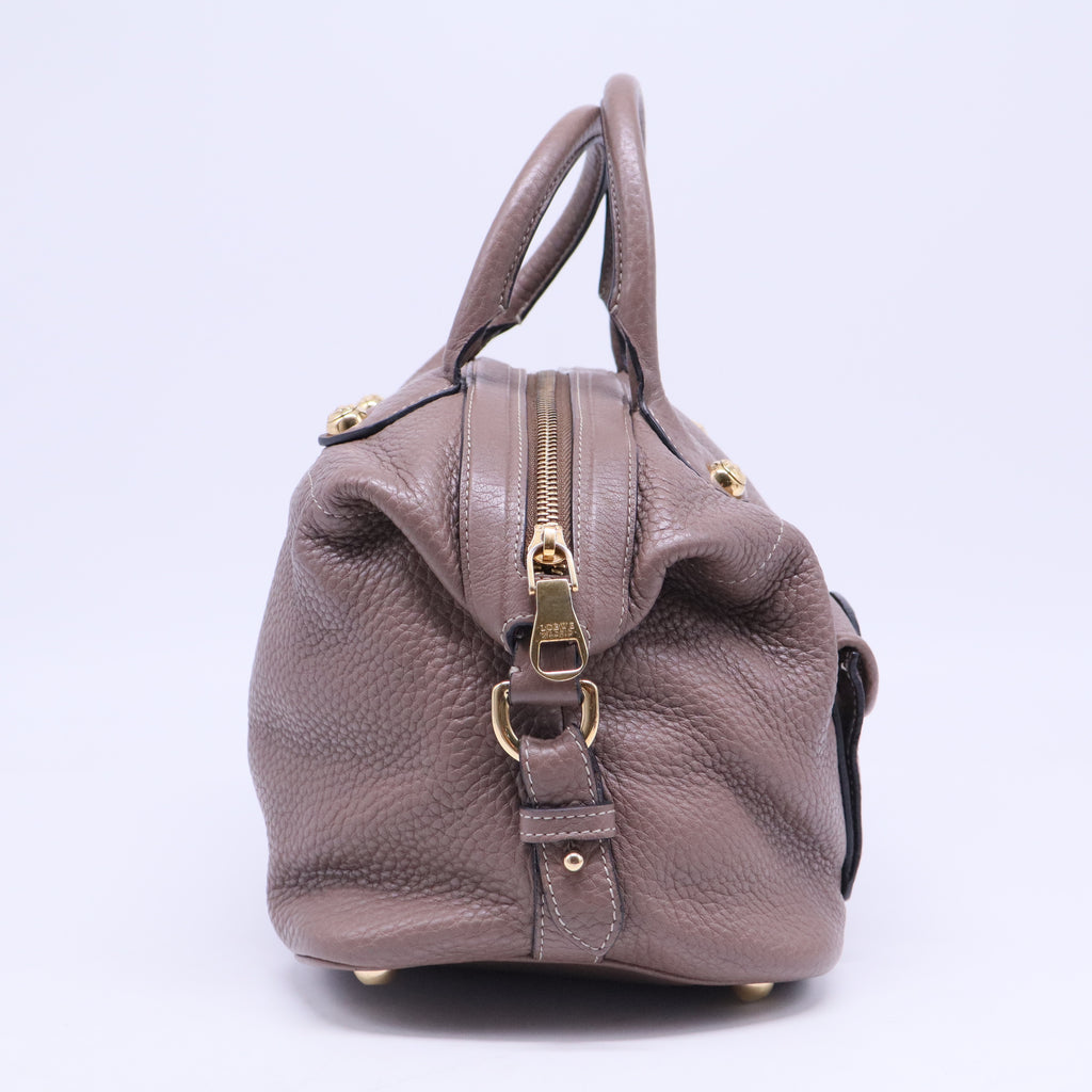 Ostrich-Trimmed May 36 Bag