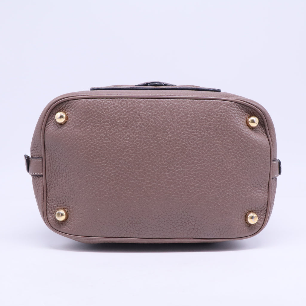 Ostrich-Trimmed May 36 Bag