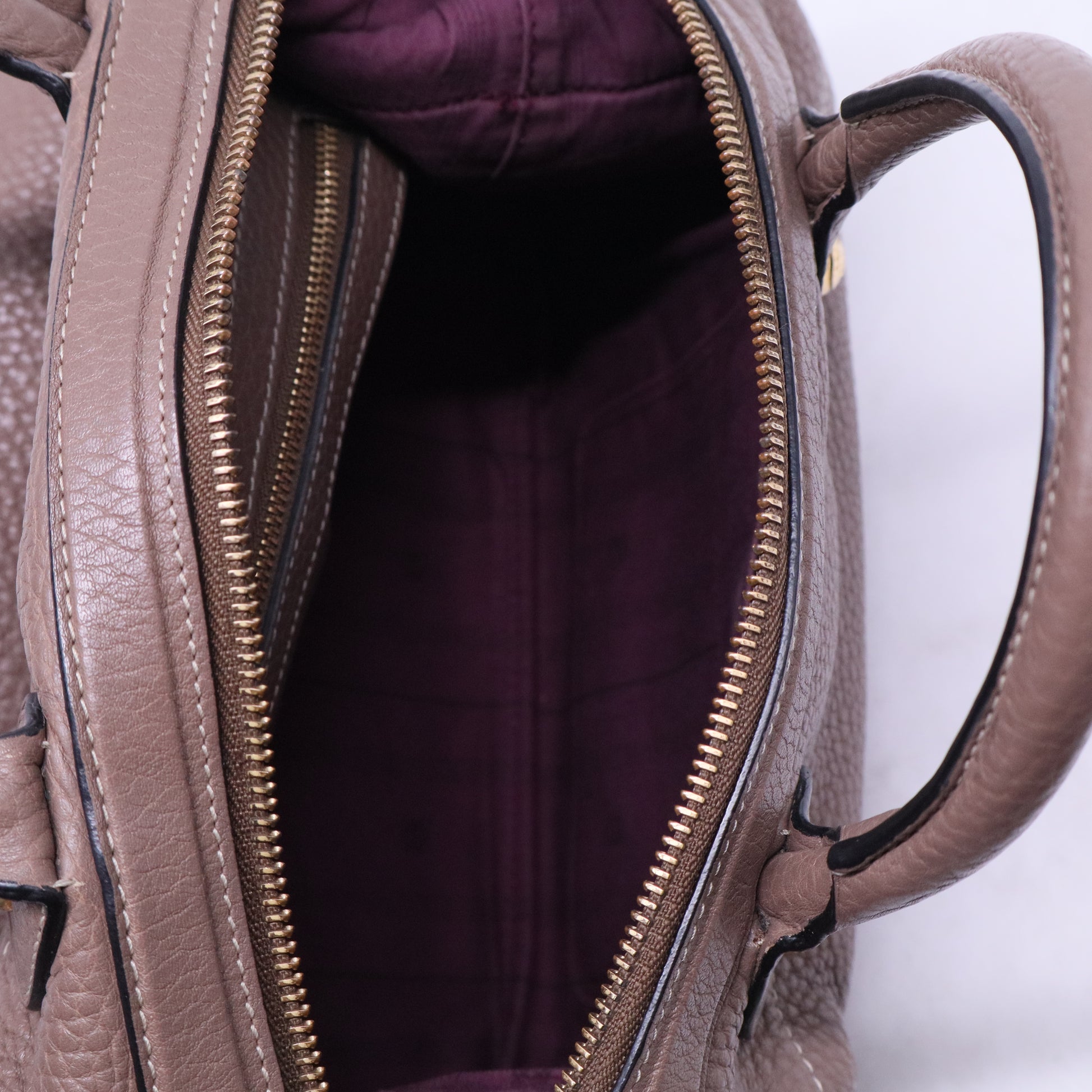 Ostrich-Trimmed May 36 Bag