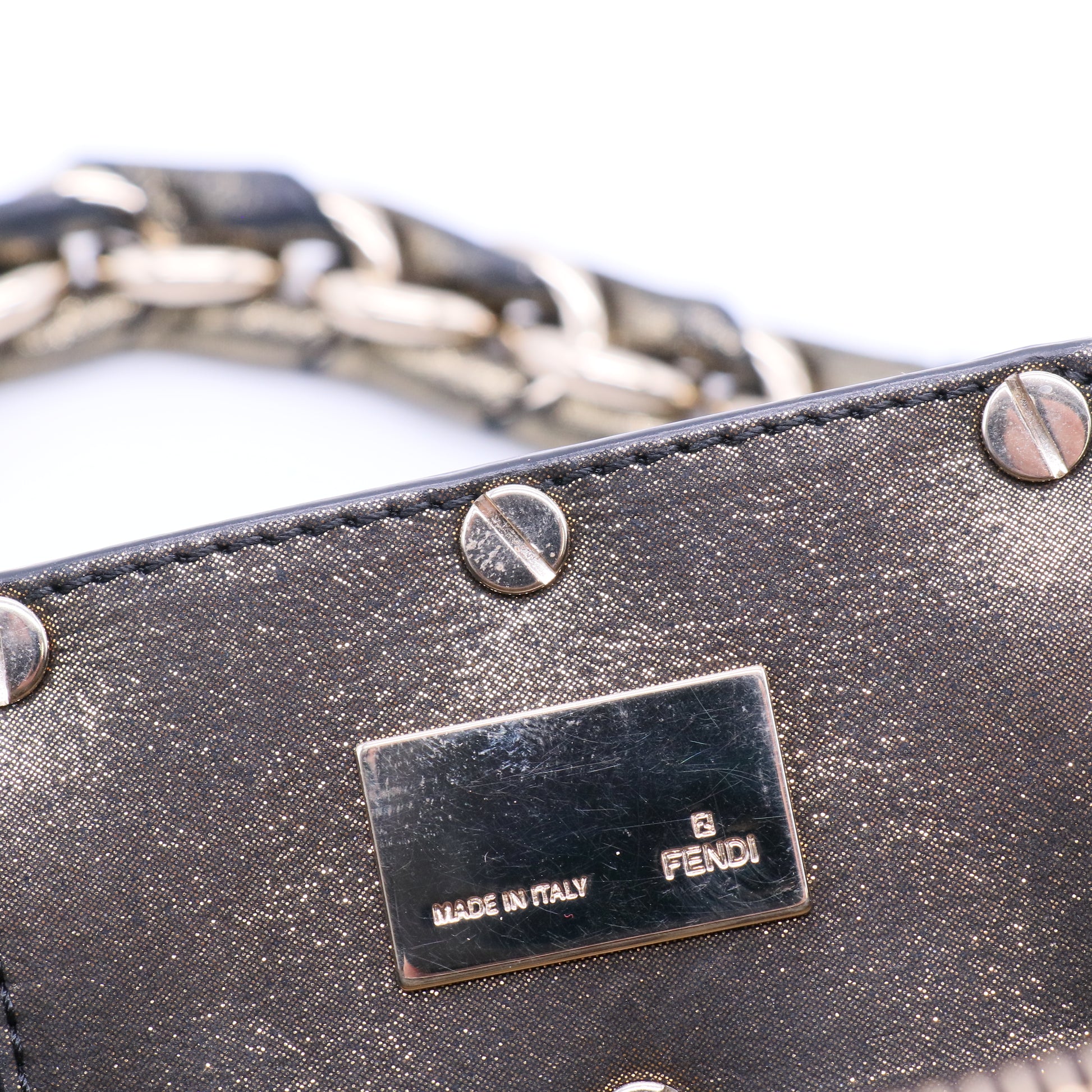 Metallic Tobacco Zucca Canvas Small Mia Tote