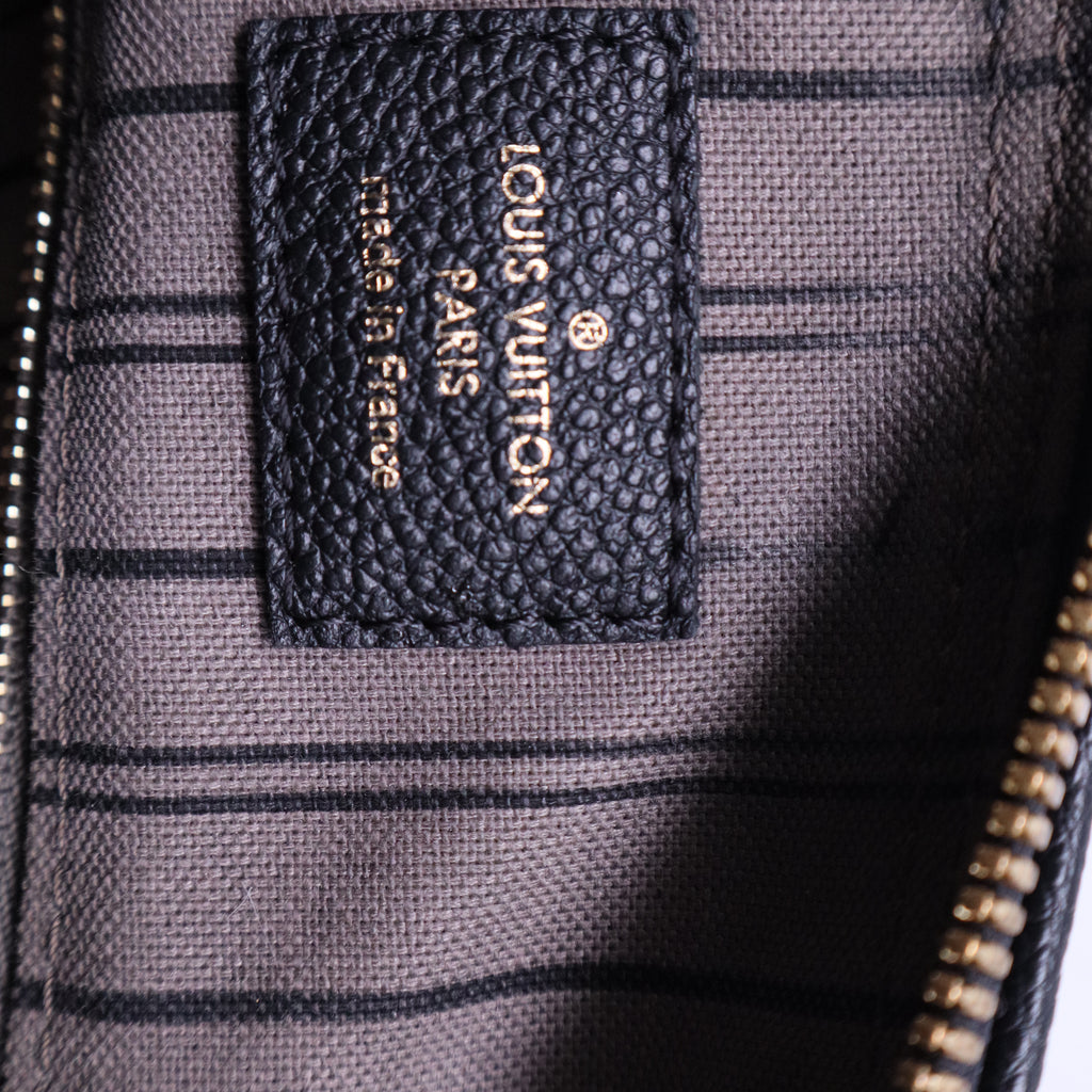 Louis Vuitton Black infini Monogram Empreinte Leather Speedy Bandouliere 30 Bag twins B20791