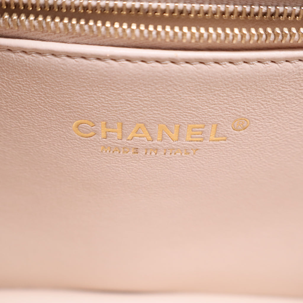 Chanel Lambskin Stitched Coco Luxe Medium Flap Black LDJ2656 twins