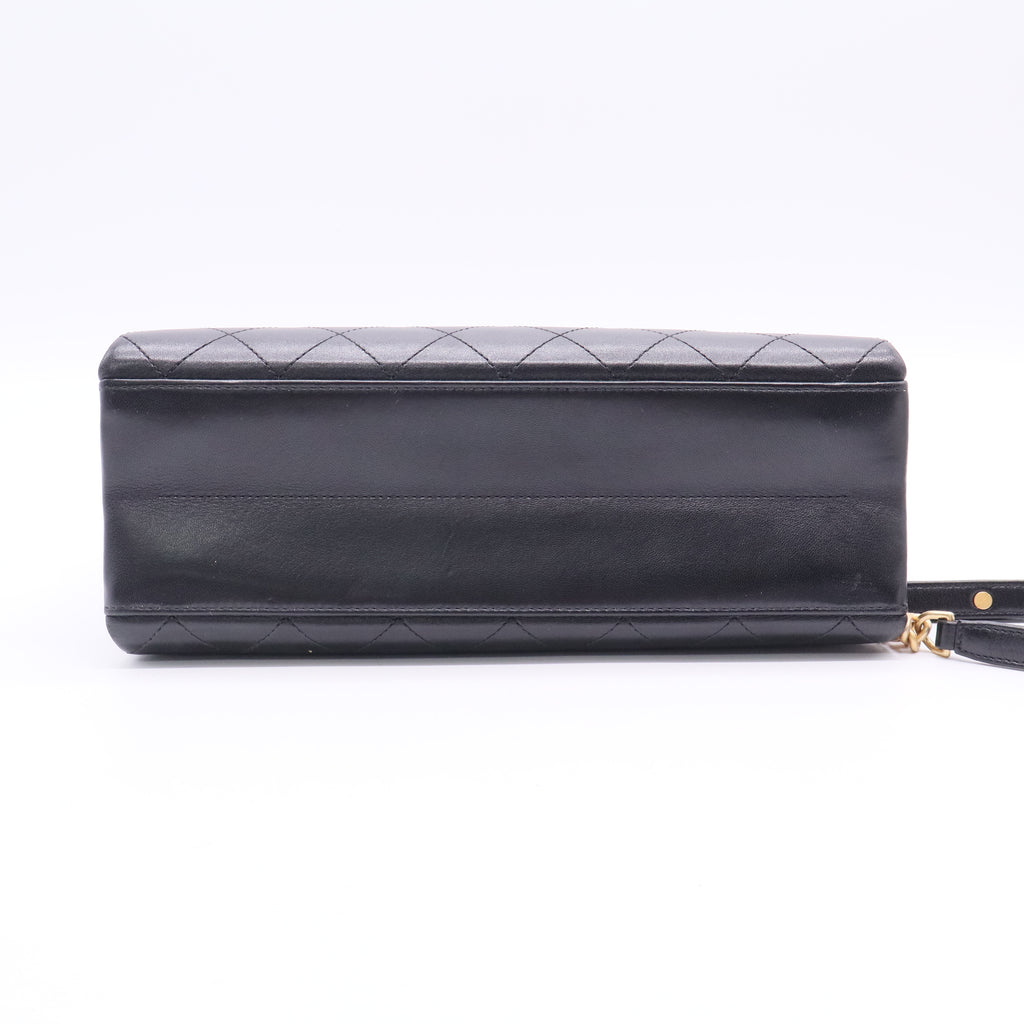 Chanel Lambskin Stitched Coco Luxe Medium Flap Black LDJ2656 twins