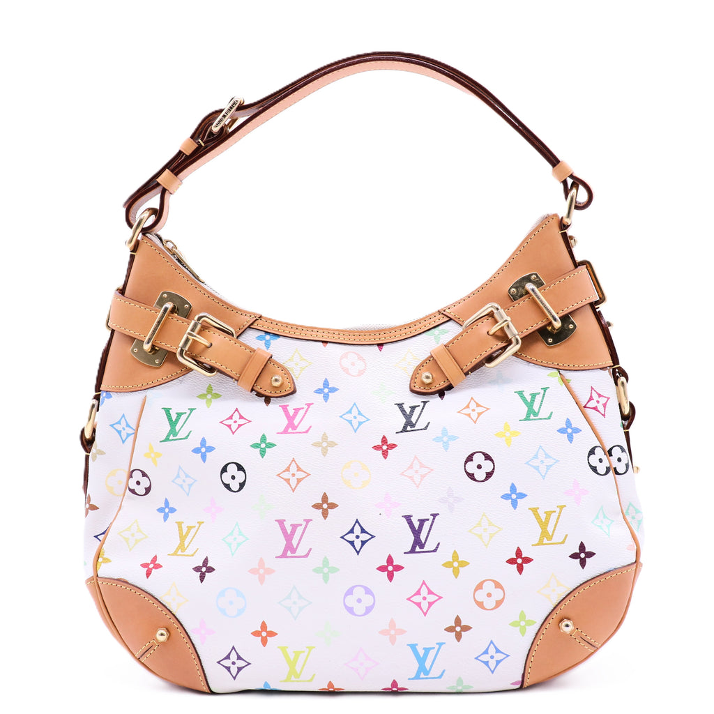 Louis Vuitton Greta Handbag Monogram Multicolor White twins LDJ4367