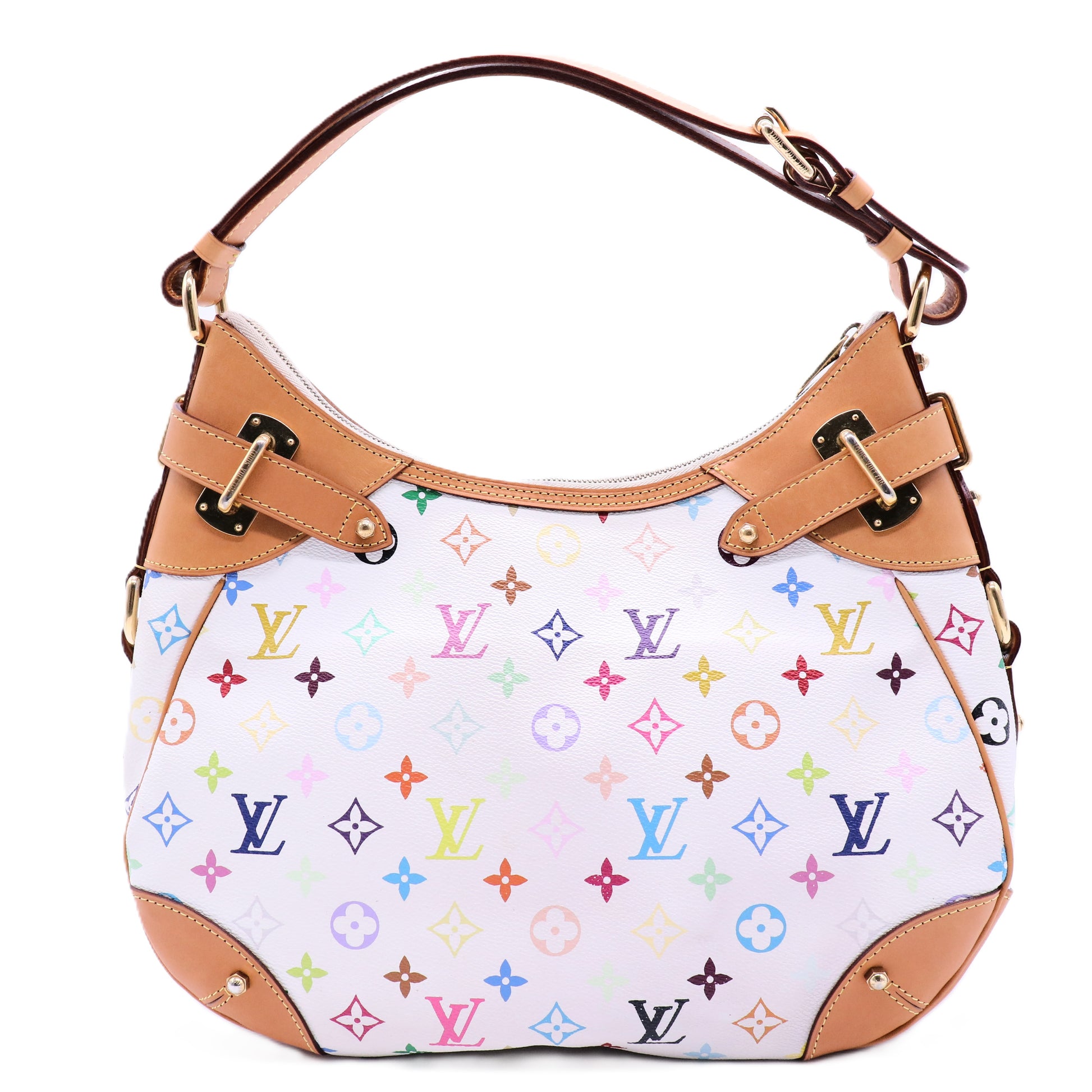 Louis Vuitton Greta Handbag Monogram Multicolor White twins LDJ4367