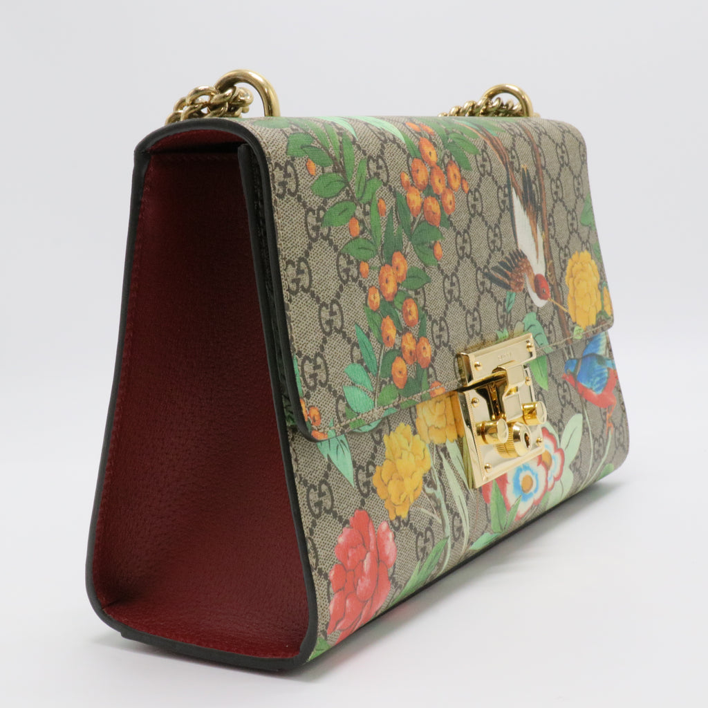 GG Supreme Monogram Tian Medium Padlock Shoulder Bag