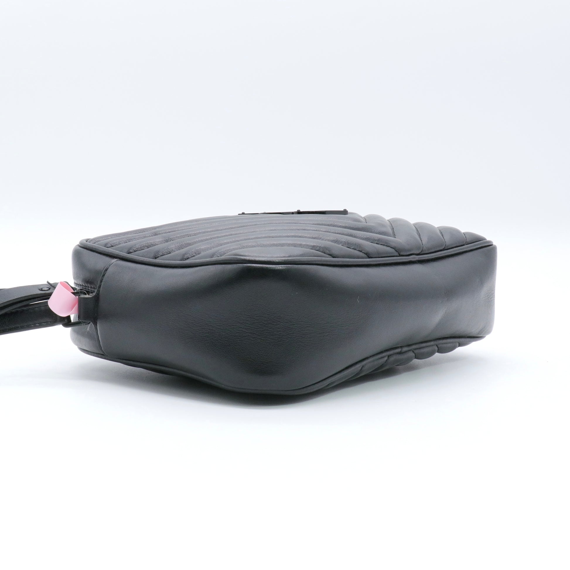 Calfskin Matelasse Monogram Monochrome Lou Camera Bag Black twins