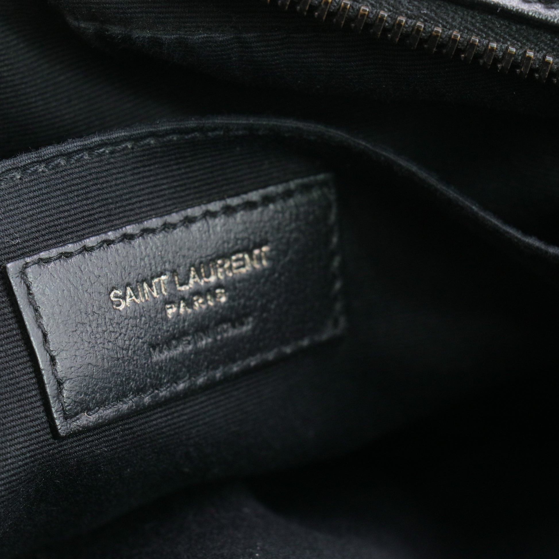 Calfskin Matelasse Monogram Monochrome Lou Camera Bag Black twins