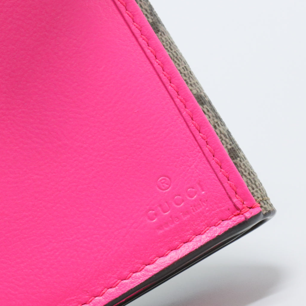 GG Supreme Monogram Continental Heart Wallet