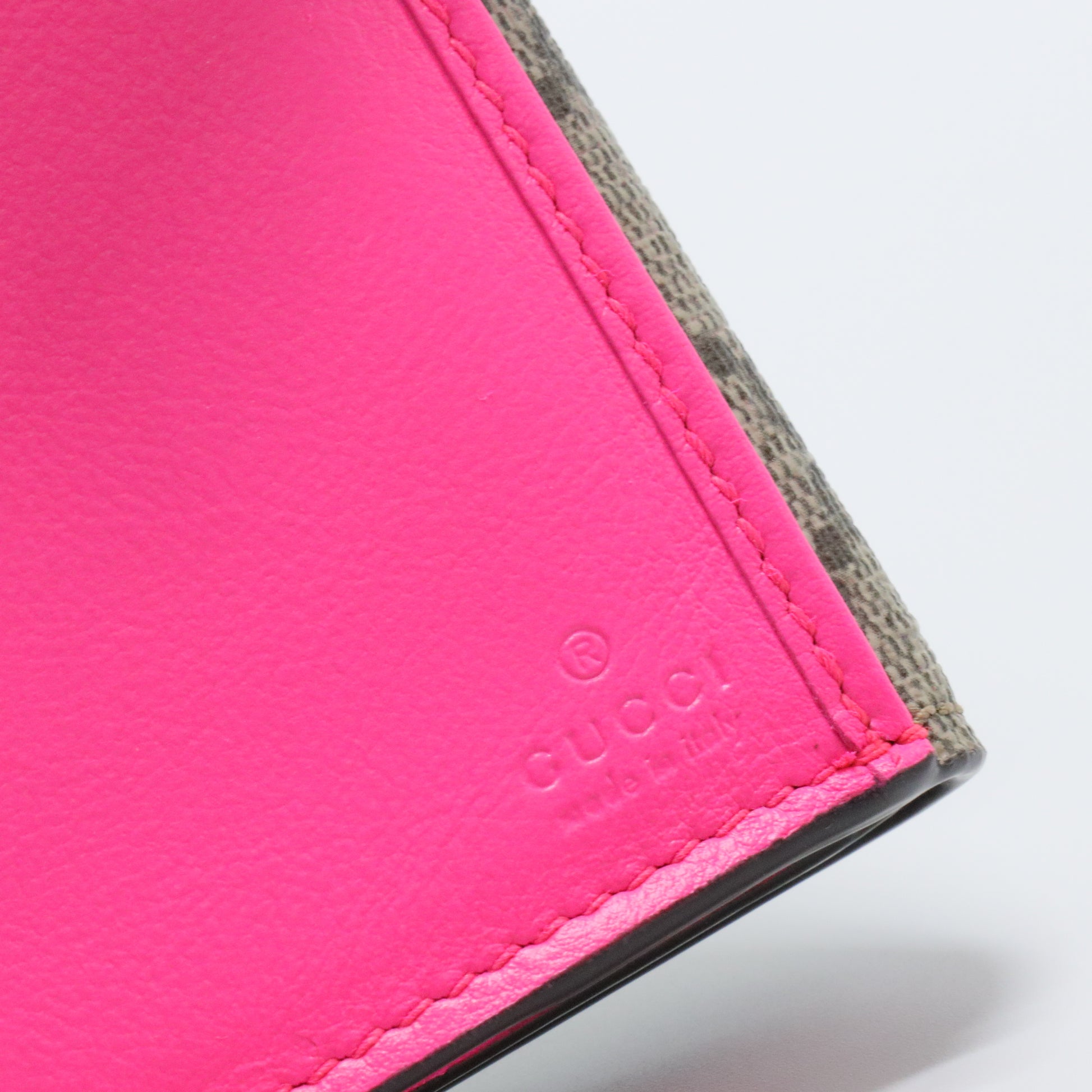 GG Supreme Monogram Continental Heart Wallet