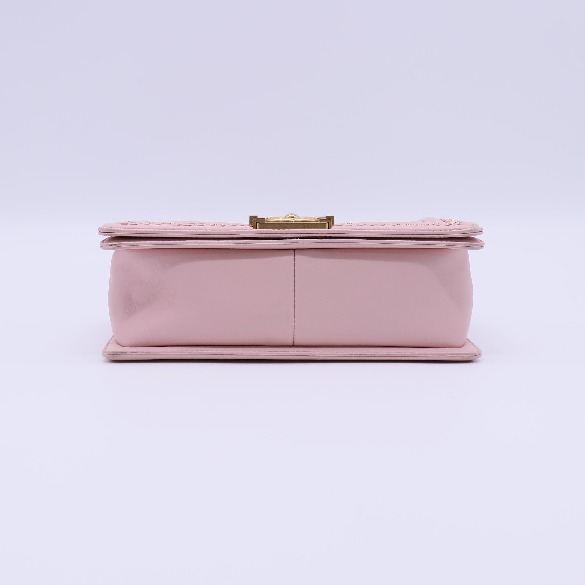 Chanel Lambskin Quilted Chain Around Boy Flap Pink Twins LDJ4020