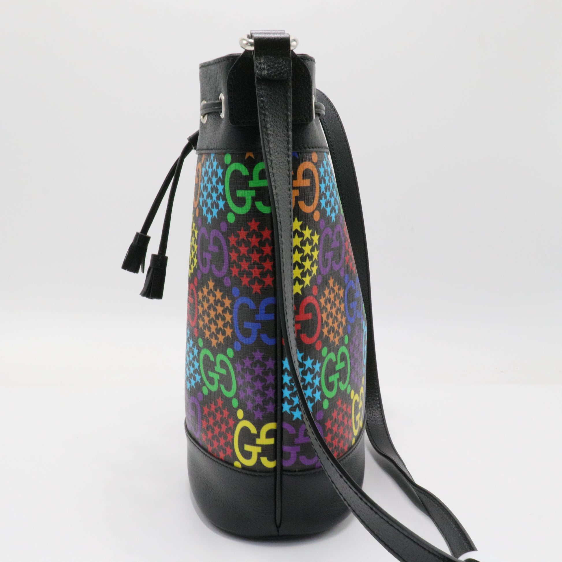 Bucket Bag Psychedelic Print GG Coated Canvas Medium