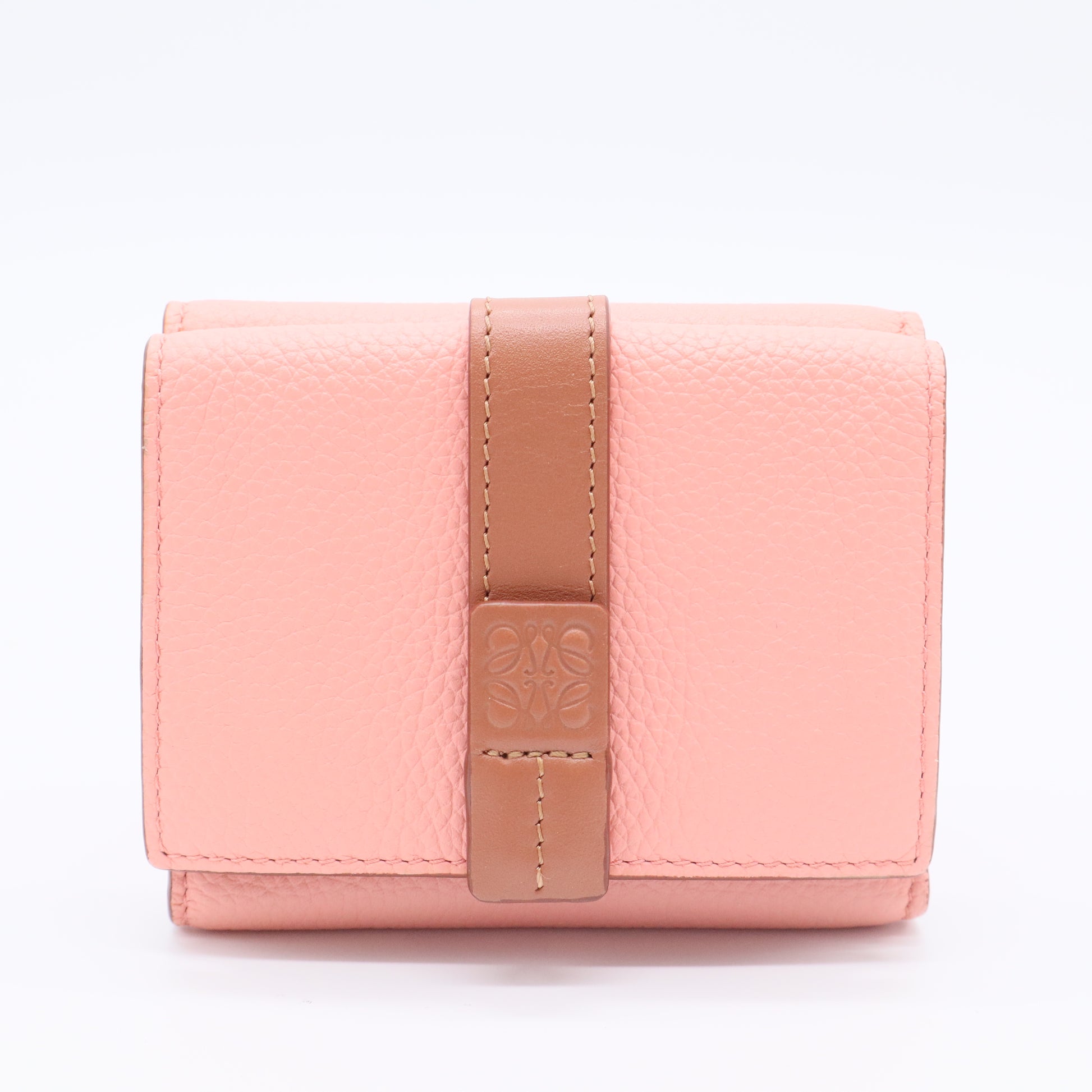 Trifold Logo-Embossed Leather Wallet