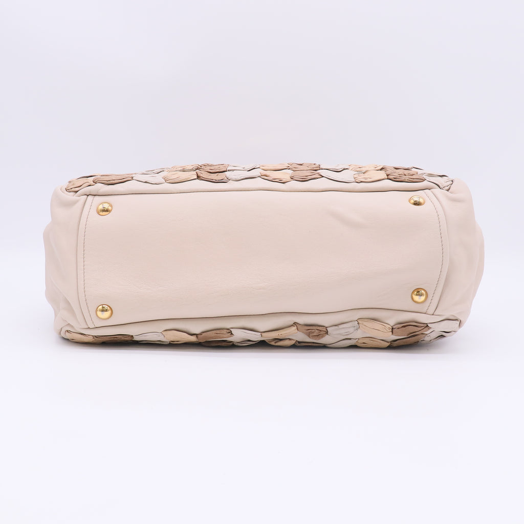 Miu Miu Beige Leather Dome Bag Twins B23798