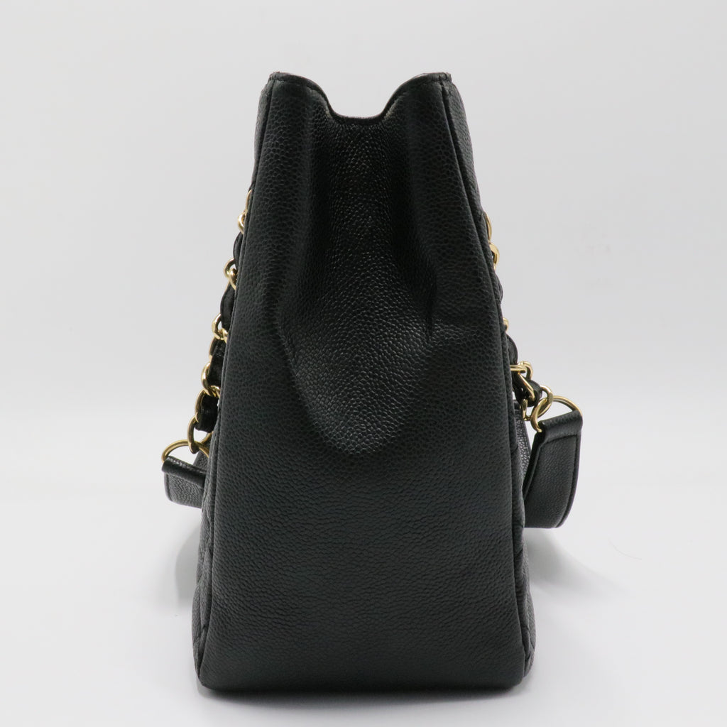 Grand Shopping Tote Quilted Caviar