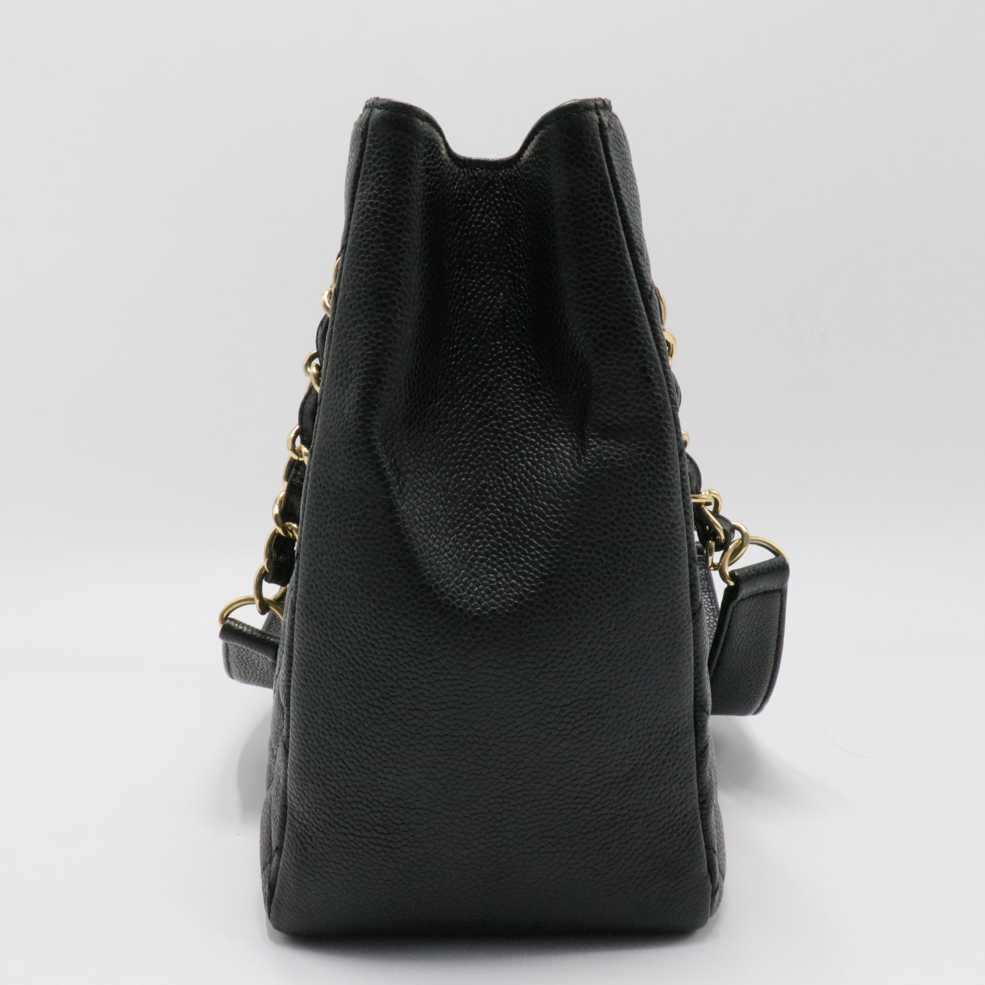 Grand Shopping Tote Quilted Caviar