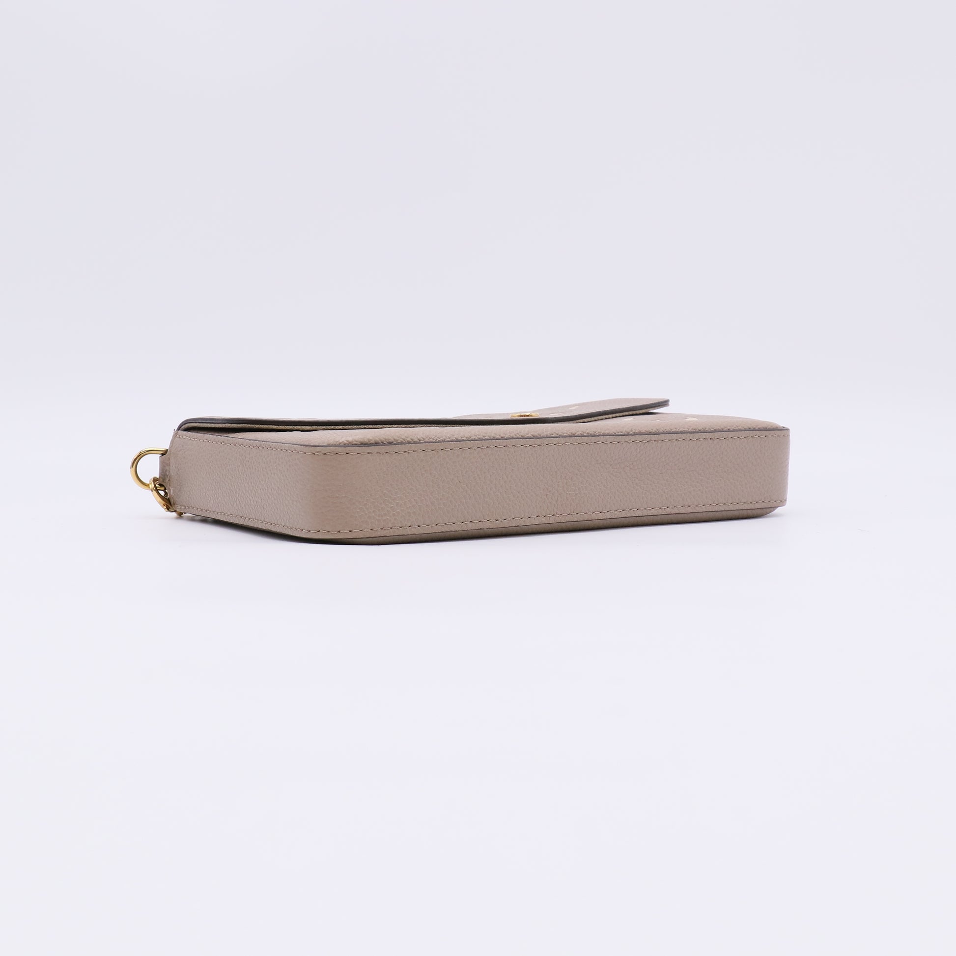 Louis Vuitton Bi-Color Tourterelle/Cream Monogram Empreinte Leather Felicie Pochette Bag twins LDZ242