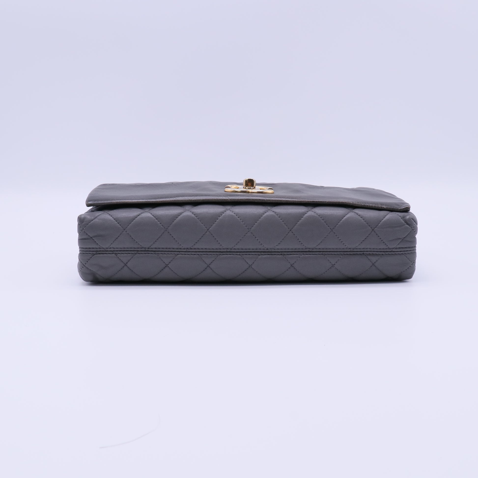 Chanel Soft Elegance Flap Bag Quilted Distressed Calfskin Medium Twins LDJ4004