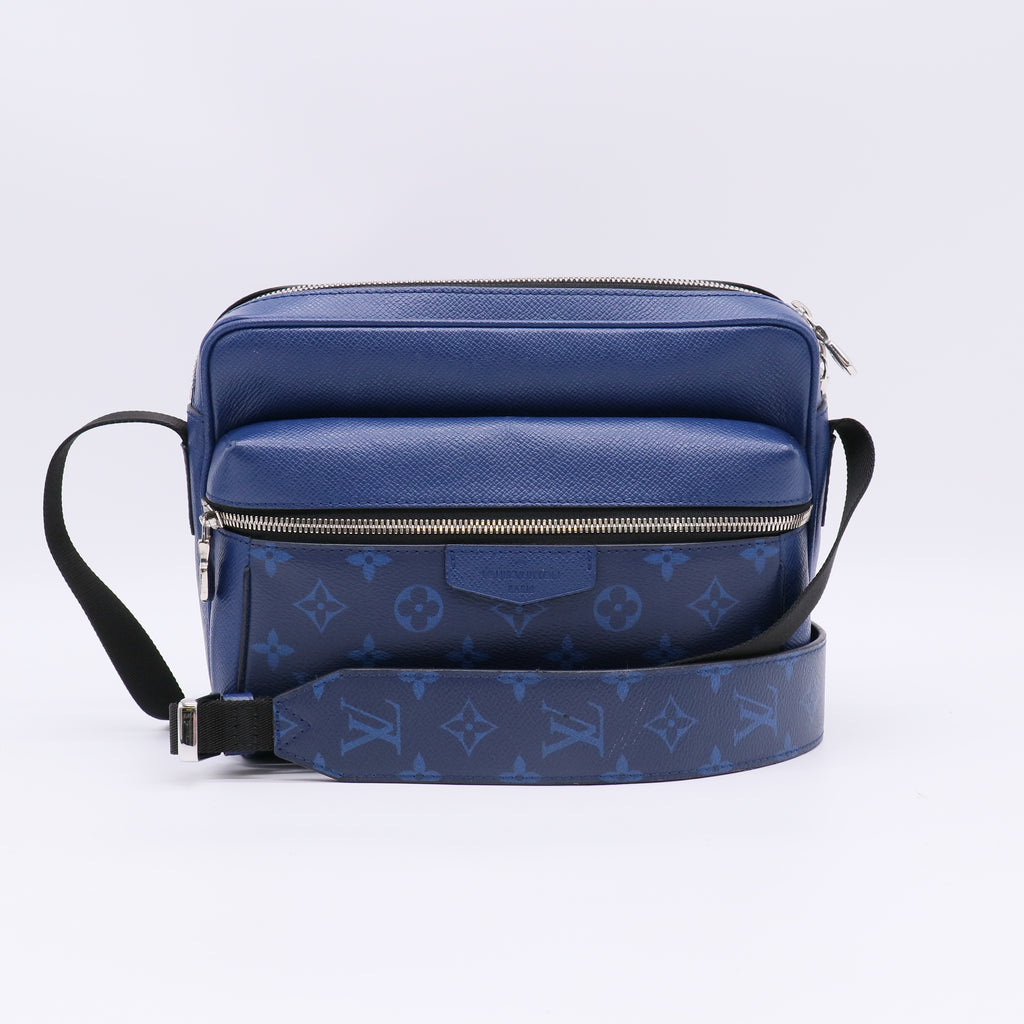 Louis Vuitton Cobalt Monogram Taigarama Canvas Outdoor Messenger Bag twins LDZ244