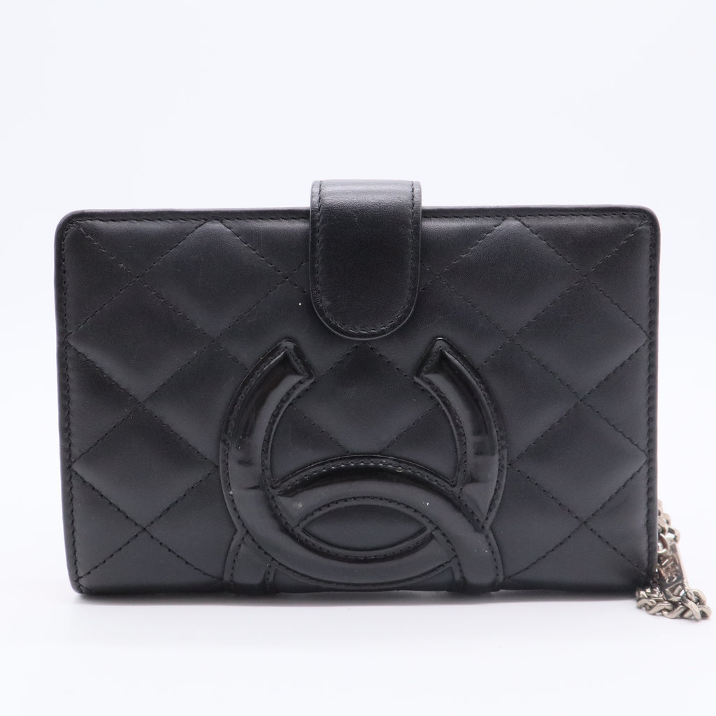 Cambon Zipped Pocket Wallet Quilted Lambskin Small Gisel