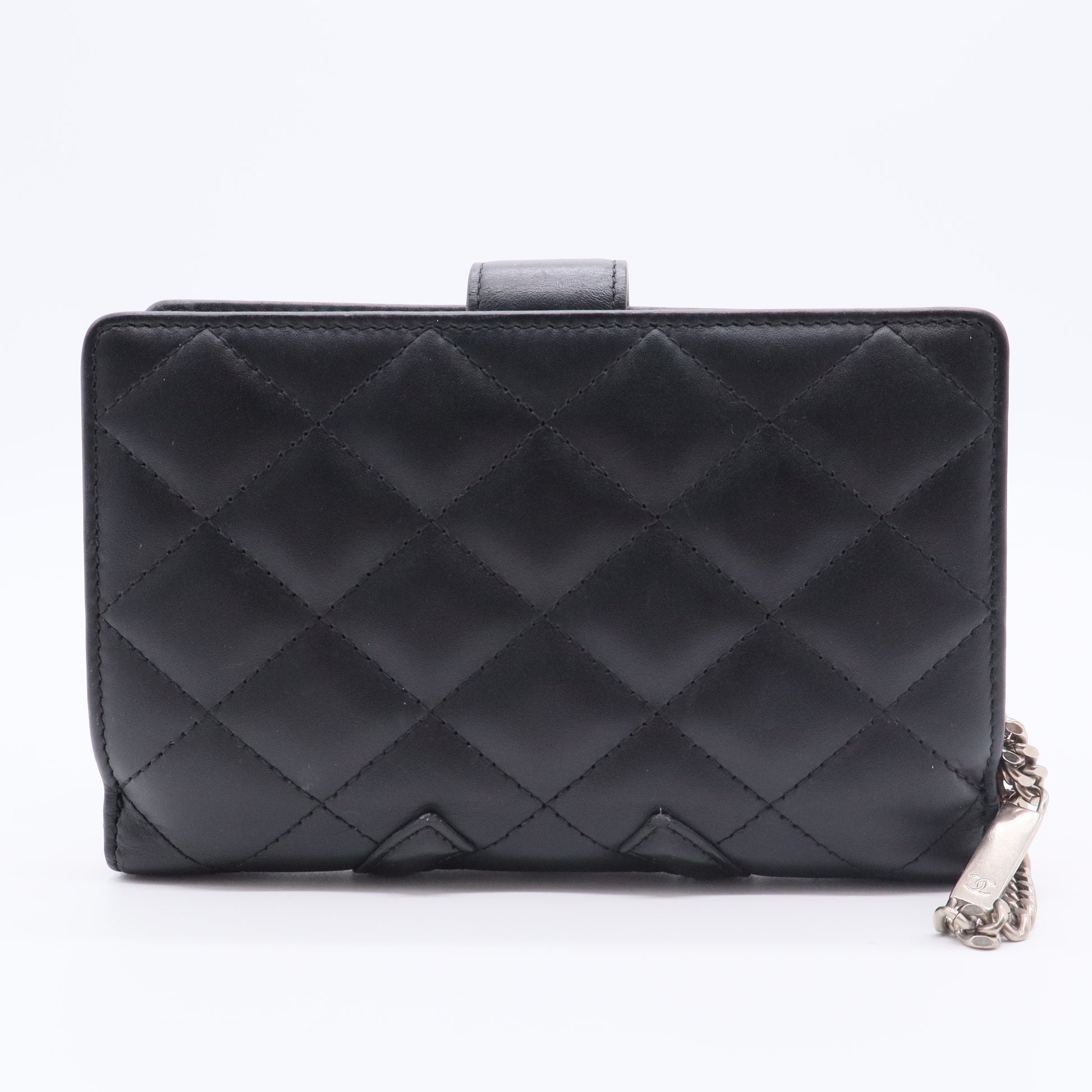 Cambon Zipped Pocket Wallet Quilted Lambskin Small Gisel