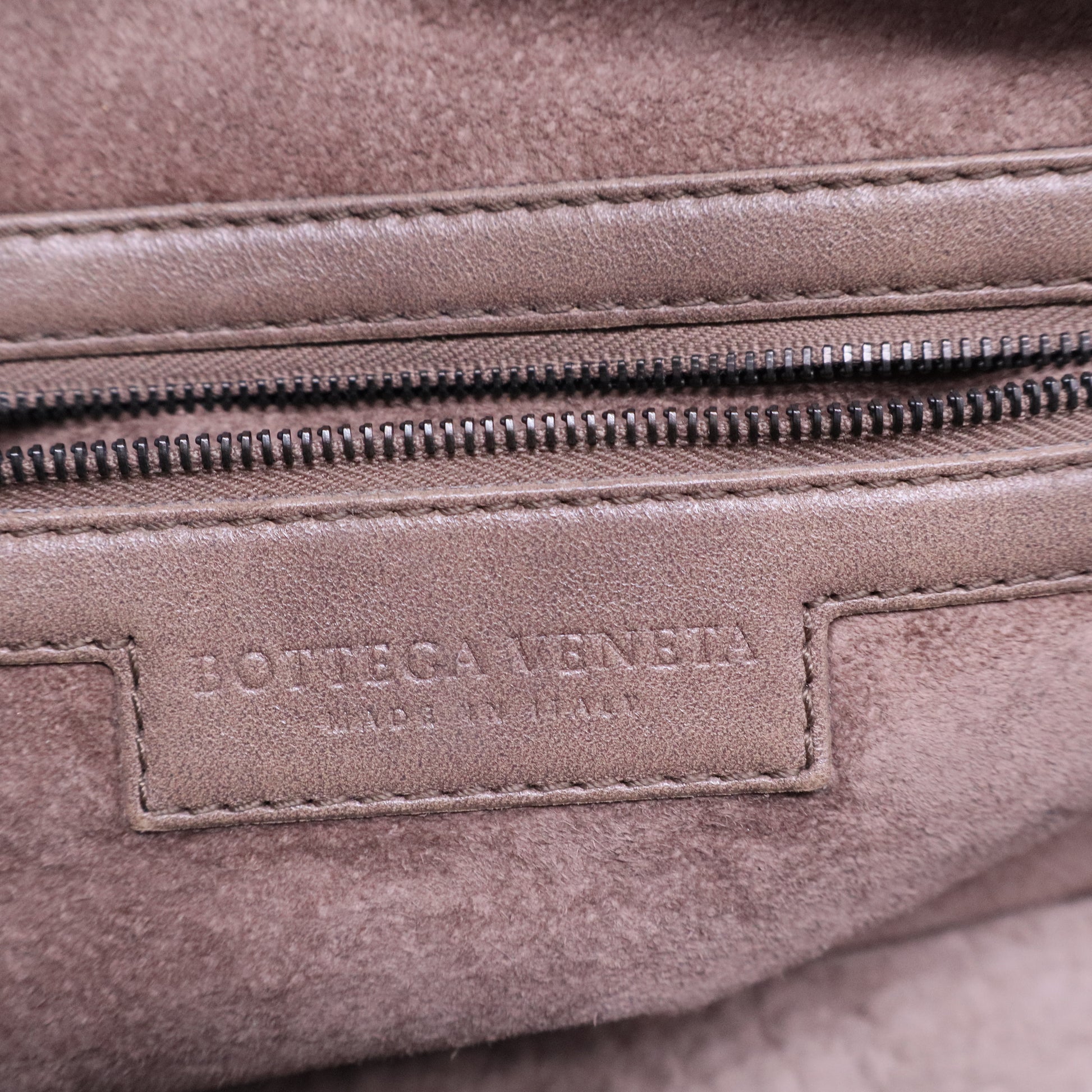 San Marco Bowling Bag Leather with Intrecciato Detail Large B20801
