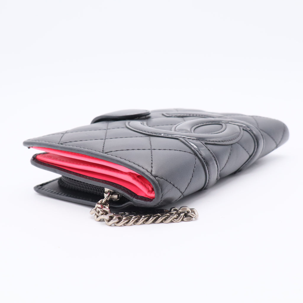 Cambon Zipped Pocket Wallet Quilted Lambskin Small Gisel