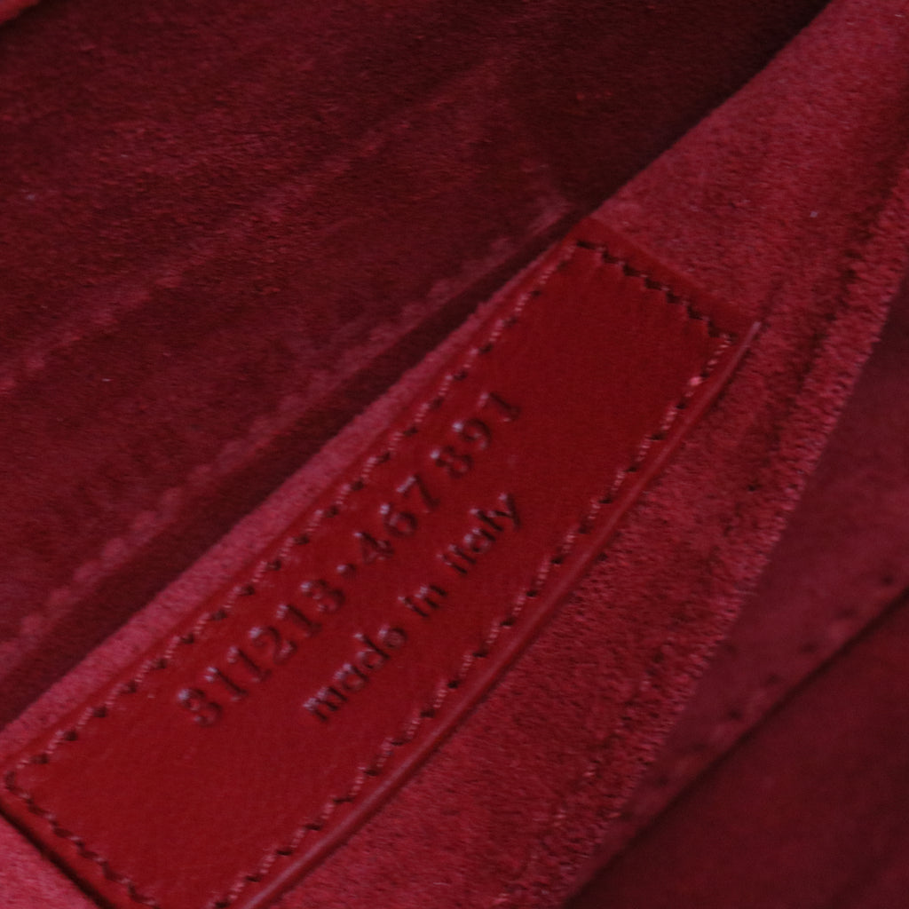 Textured Calfskin Classic Y Ligne Clutch Red