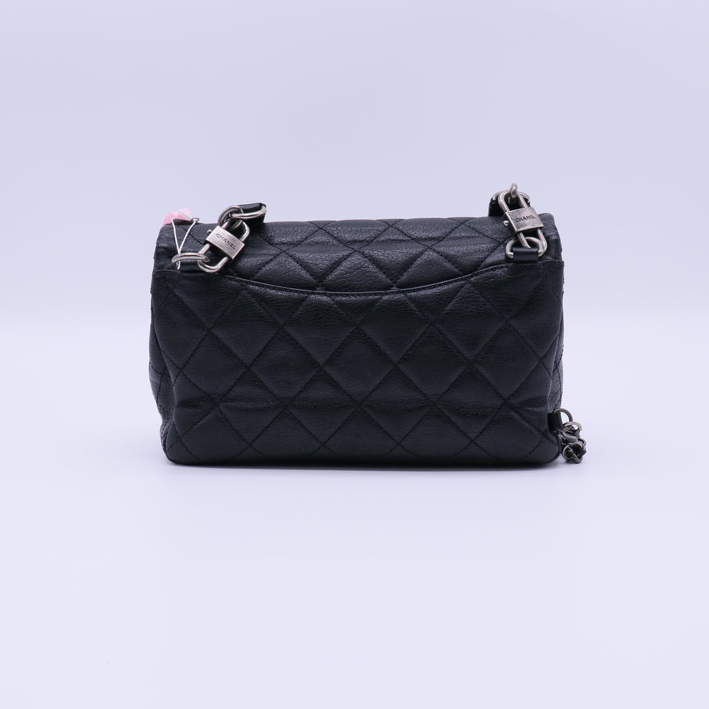 Double Carry Chain Waist Bag Quilted Goatskin Twins LDJ3999
