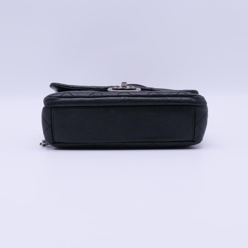 Double Carry Chain Waist Bag Quilted Goatskin Twins LDJ3999