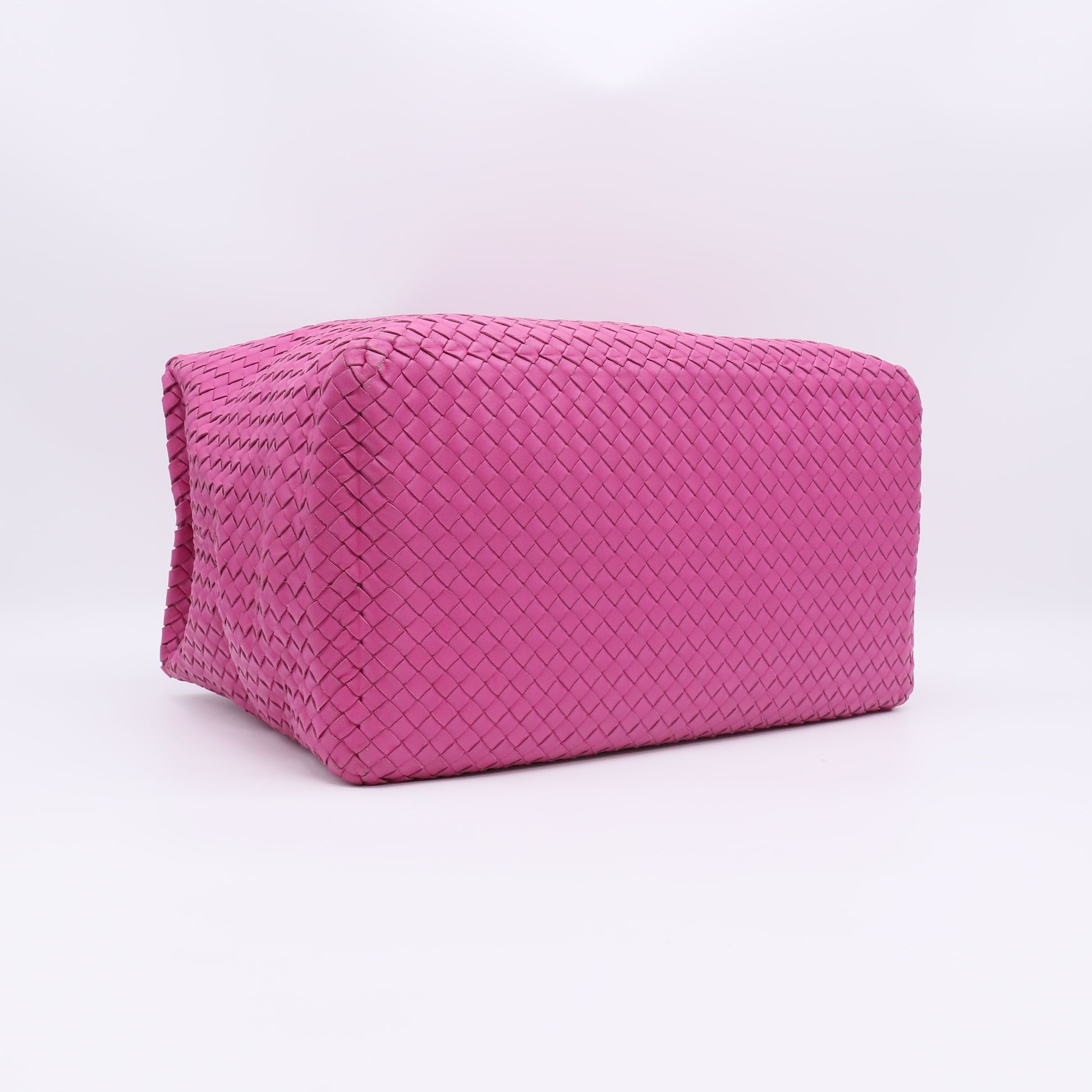Bottega Veneta Pink Intrecciato Woven Nappa Leather Brick Bag twins LDZ250