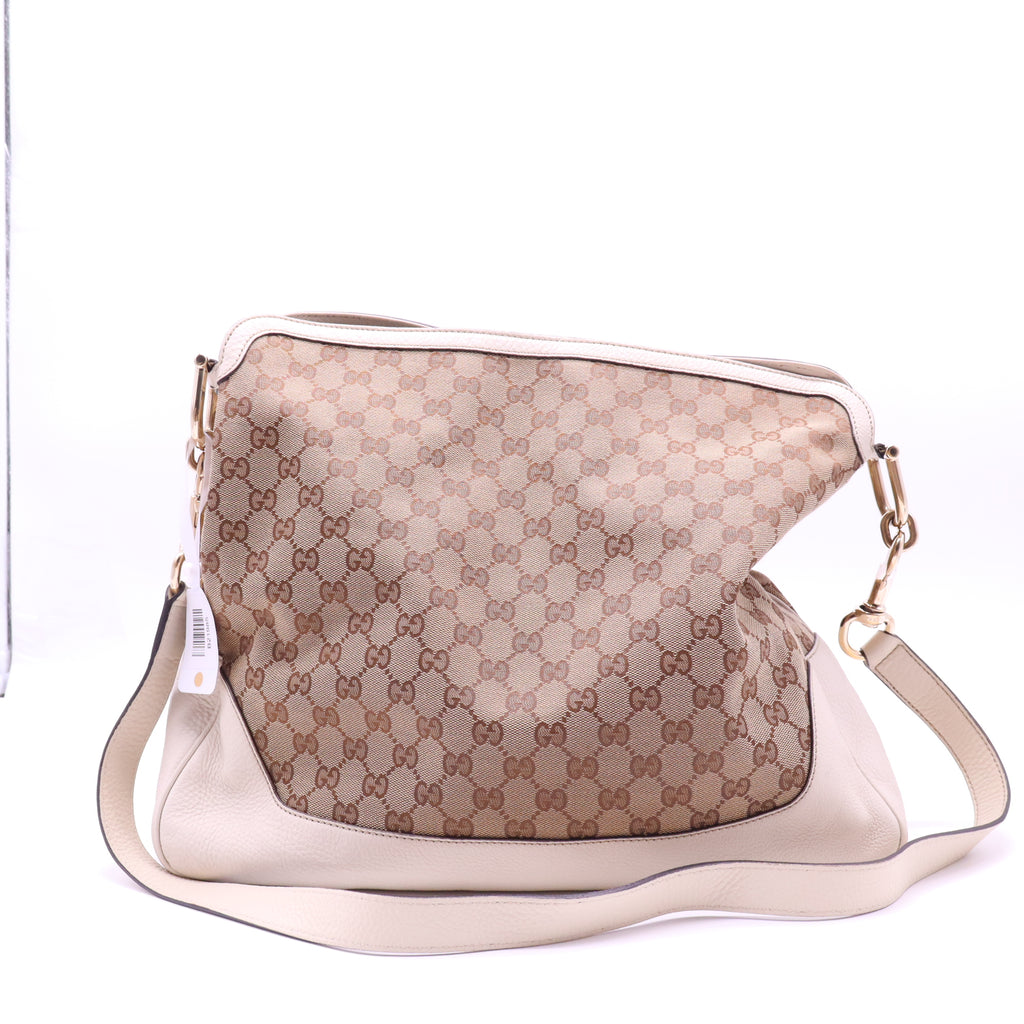 Gucci Monogram Messenger Bag Off White B21985