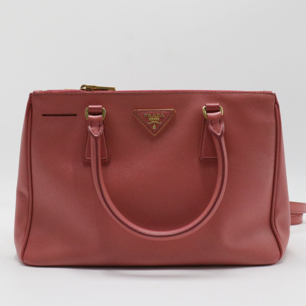 Galleria Double Zip Tote Saffiano Leather Small