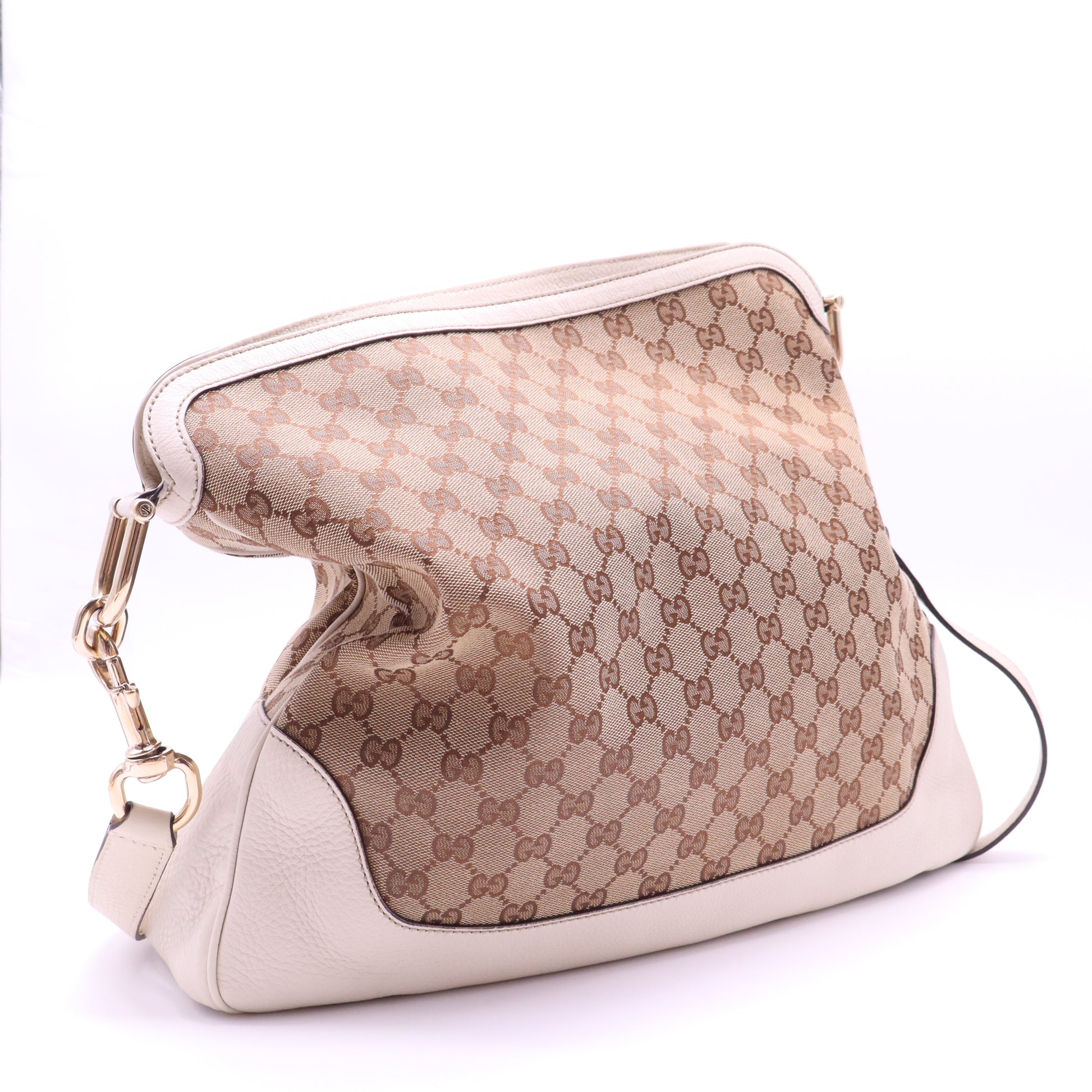 Gucci Monogram Messenger Bag Off White B21985