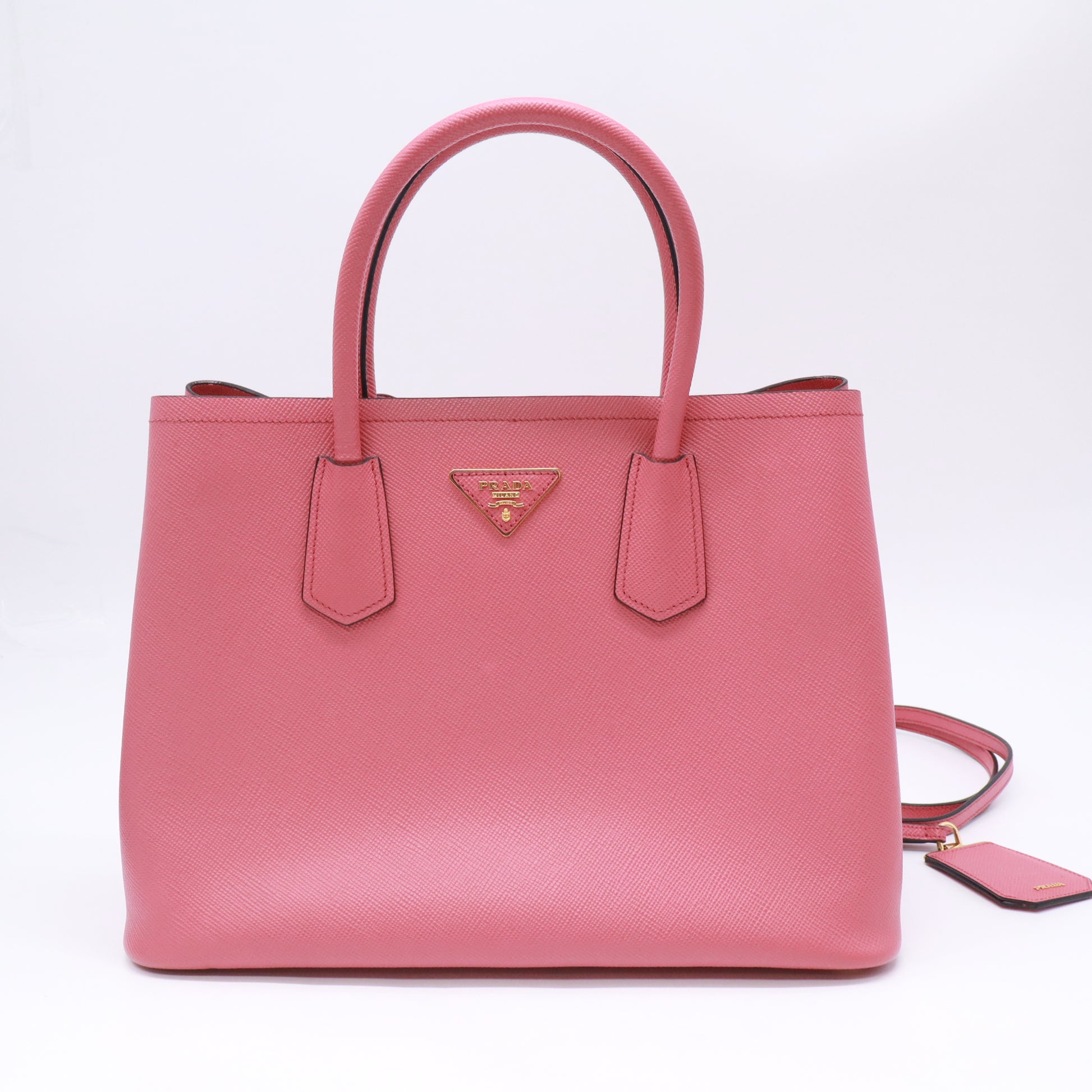 Prada Cuir Double Tote Saffiano Leather Medium B23767