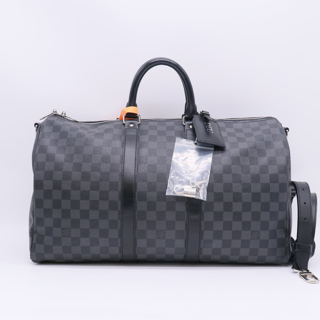 Louis Vuitton Keepall Bandouliere Bag Damier Graphite 45 twins LDZ761