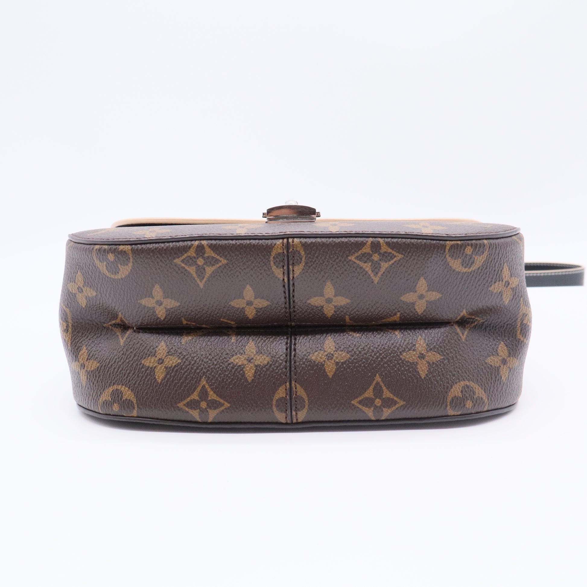 Chain It Handbag Monogram Canvas with Leather PM