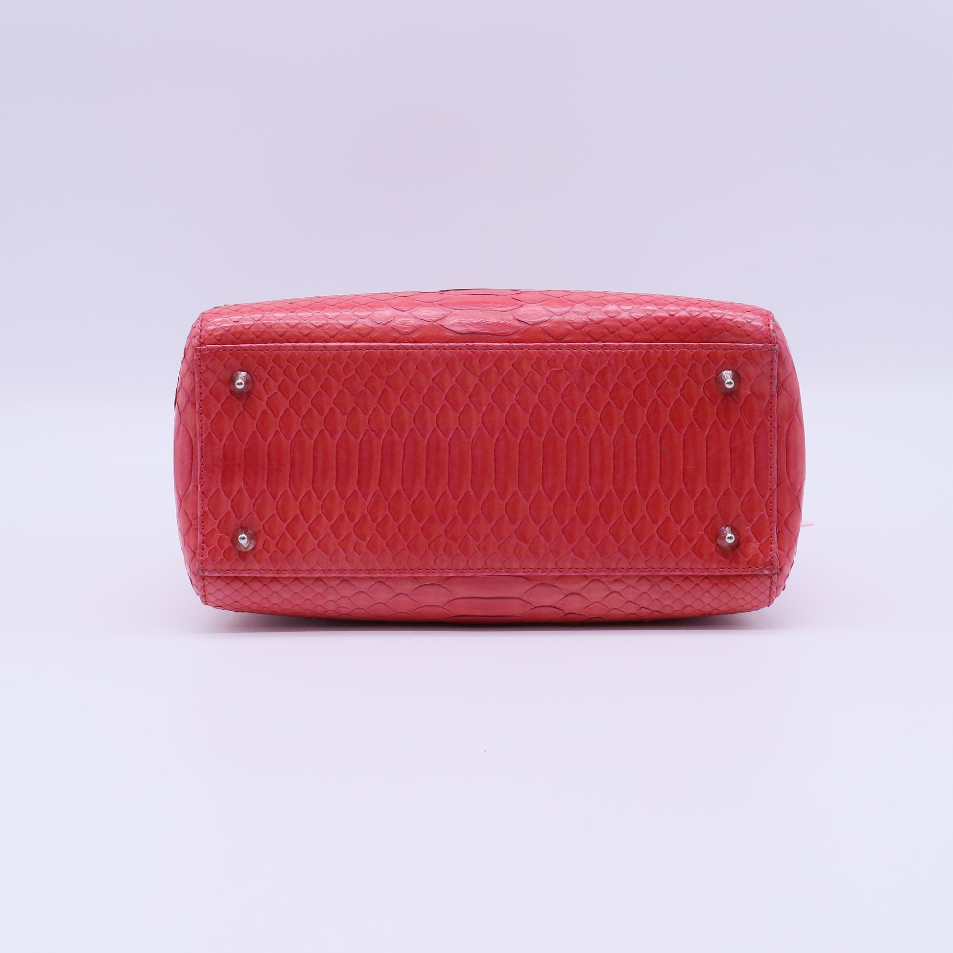 Christian Dior Snakeskin Medium Lady Dior Red twins LDJ4019