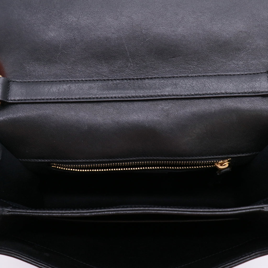Saint Laurent Lambskin Quilted Mini Becky Chain Bag Vert Fonce twins LDZ260