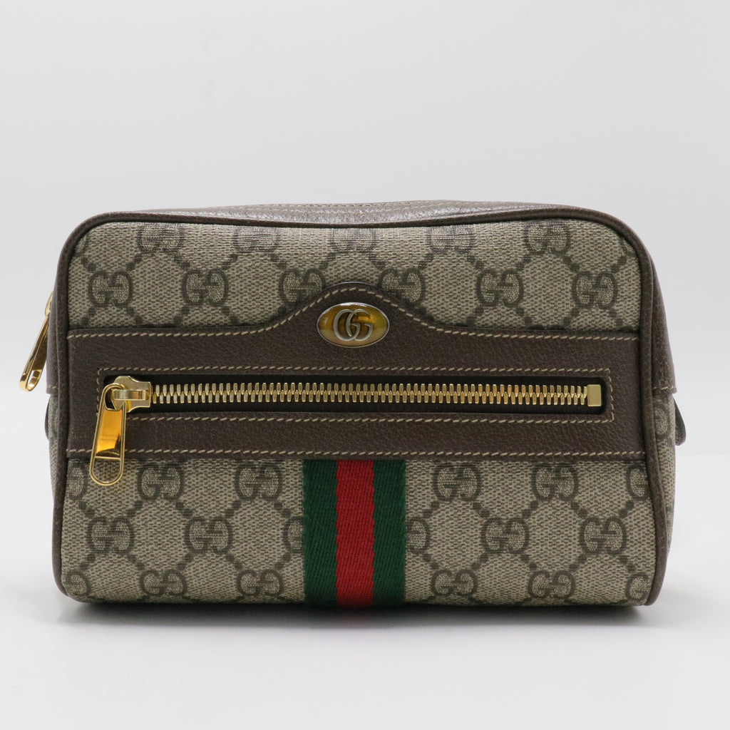 Beige Mini Ophidia GG Printed Camera Bag