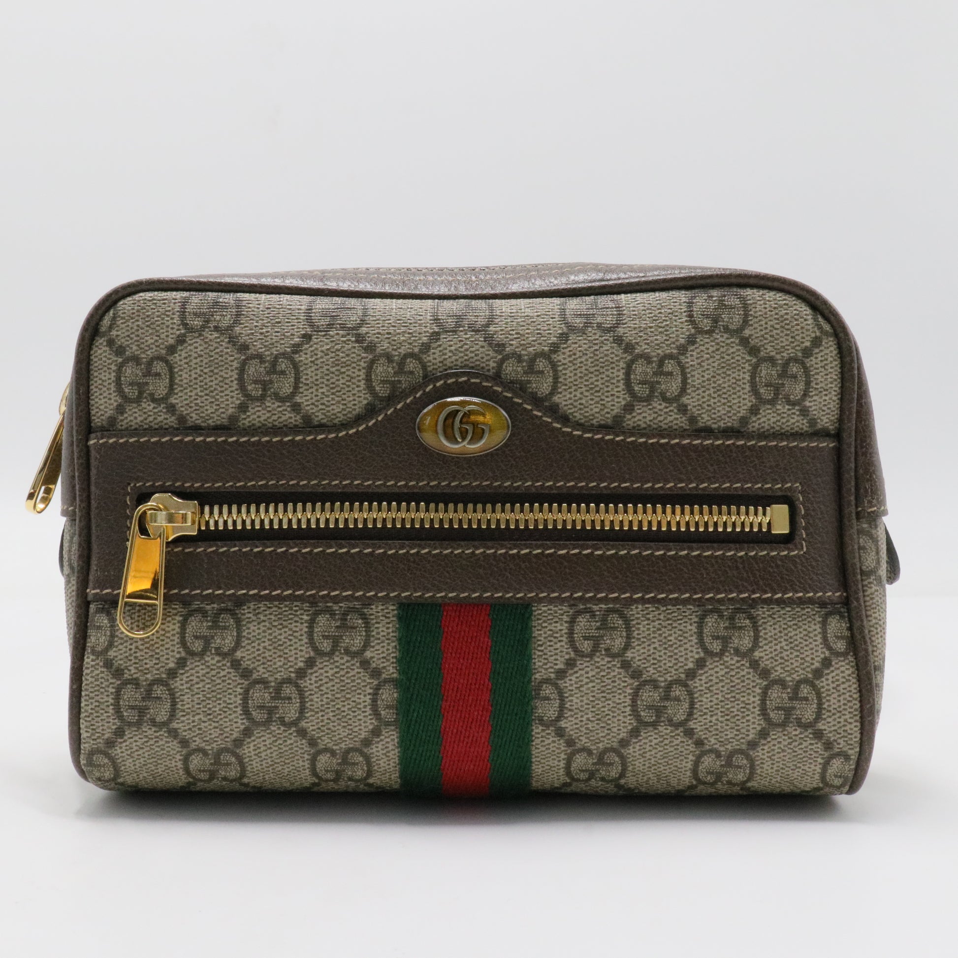 Beige Mini Ophidia GG Printed Camera Bag