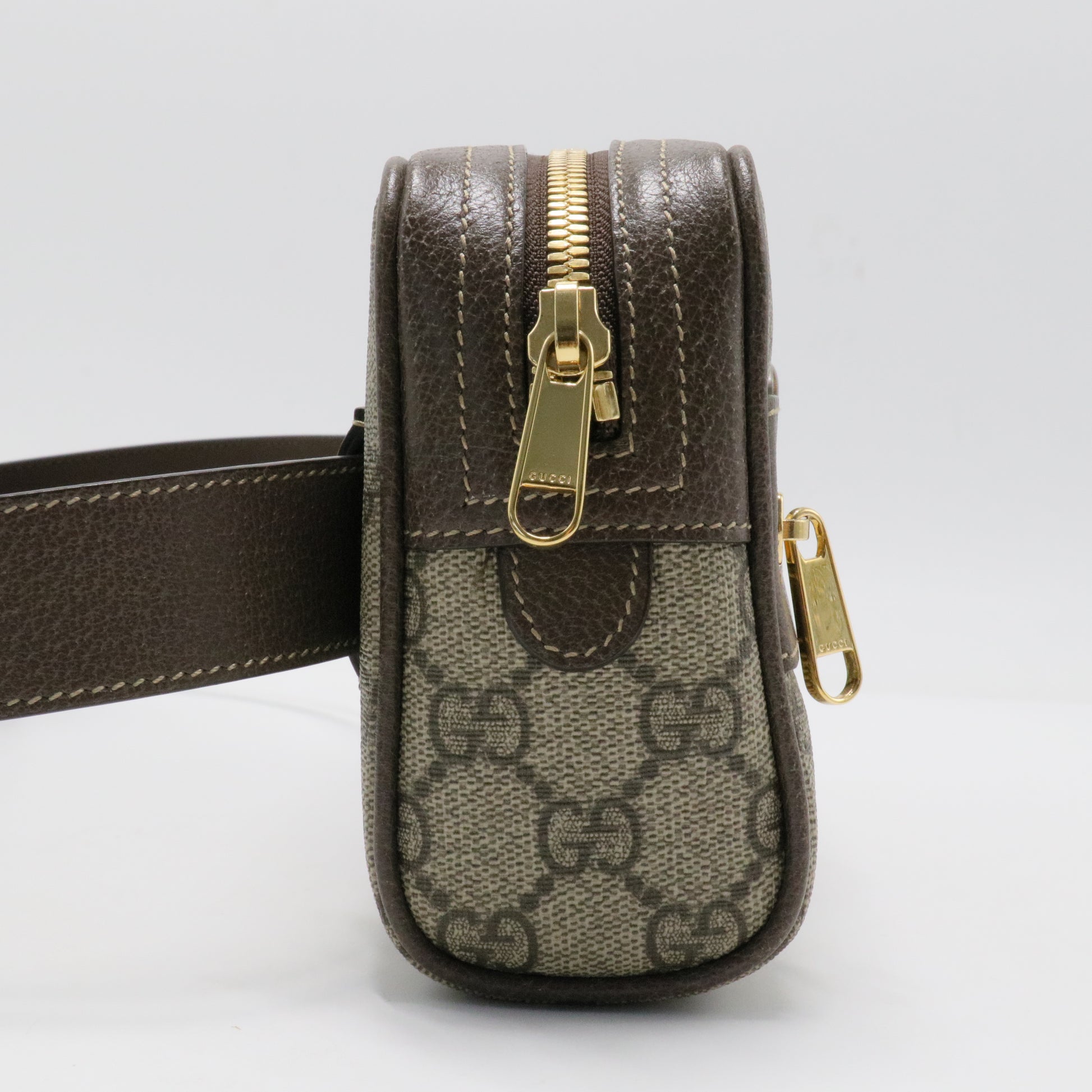 Beige Mini Ophidia GG Printed Camera Bag