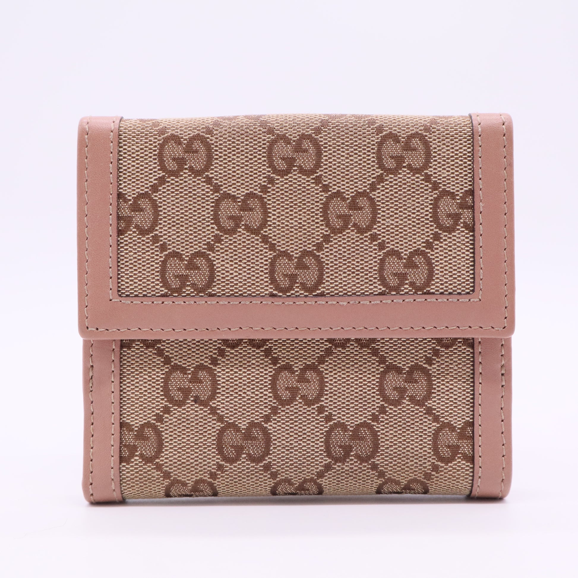 GG Canvas Bifold Wallet Brown Beige