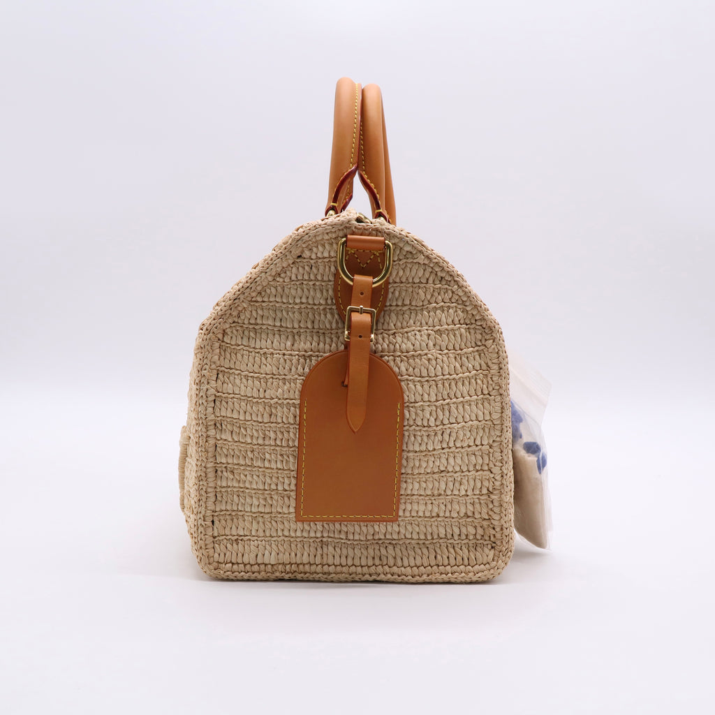 Raffia Speedy Bandoulière 30 By The Pool collection Twins LDJ2687